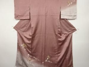 雪輪に菖蒲・菊模様刺繍訪問着